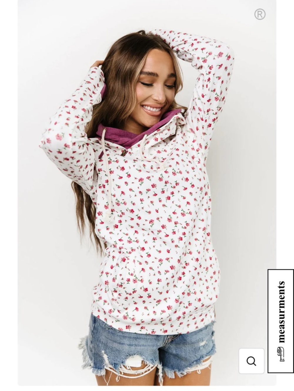 Ampersand Avenue Doublehood Sweatshirt - In the Garden size medium